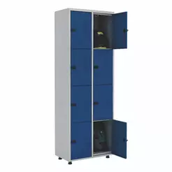 Armário Aço 8 Portas Guarda Volume Ea702 Azul