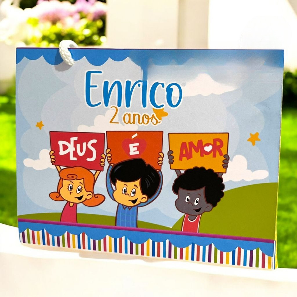 SACOLINHA 3 PALAVRINHAS Personalizada | Sacolinha Lembrancinha Mimos Aniversário AS TRÊS PALAVRINHAS