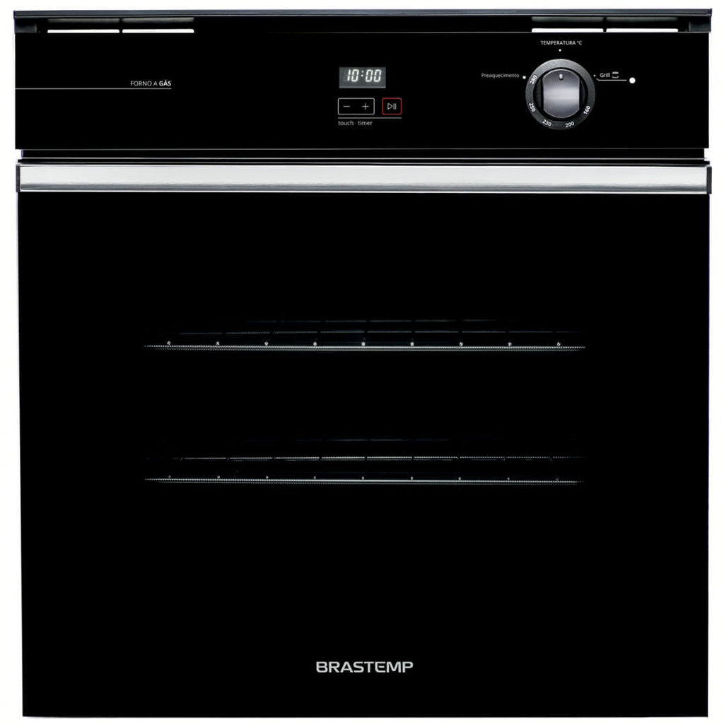 Forno Brastemp de Embutir a Gás 78 Litros Preto BOA84AERNA