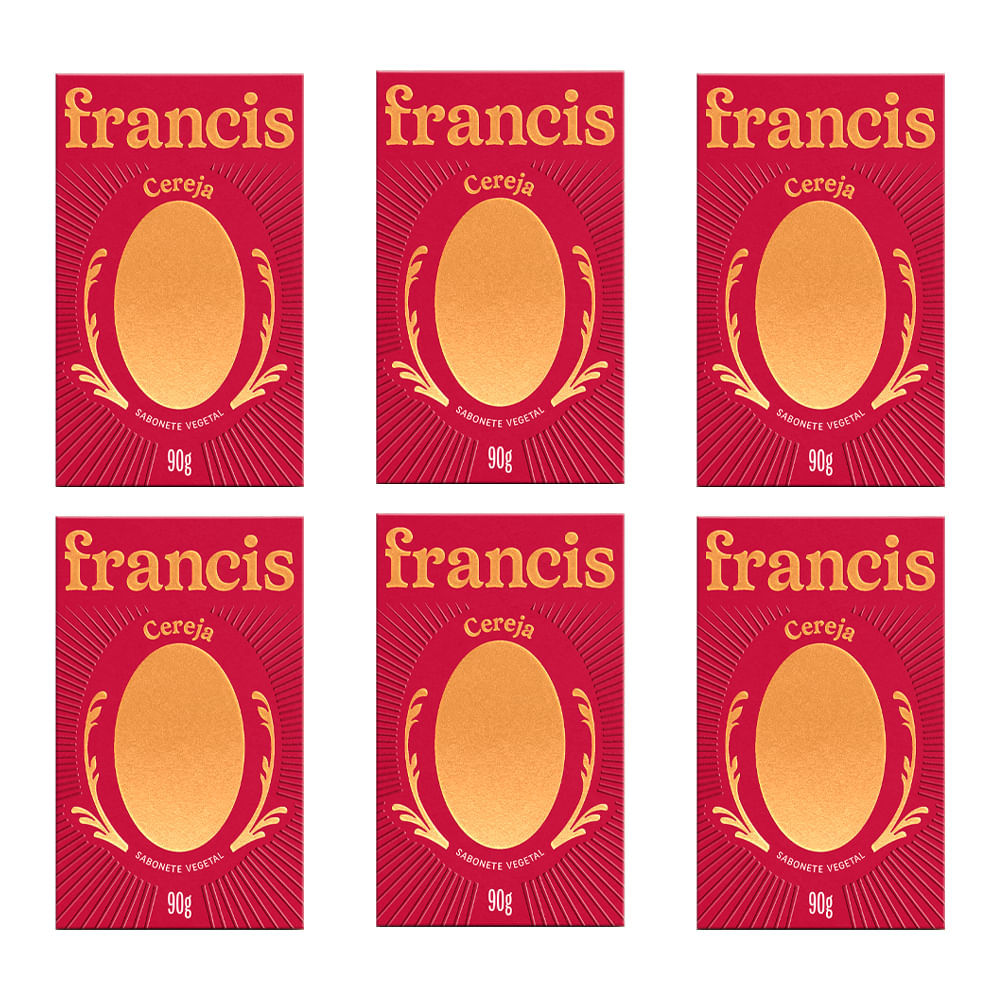 Kit Sabonete Francis Cereja 90g - 6 Unidades
