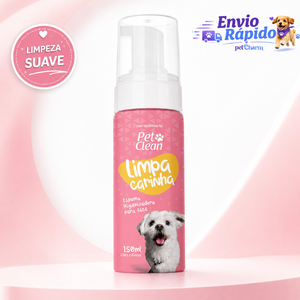 Limpa Carinha Limpador De Rosto Cães E Gatos Pet Clean 150ml