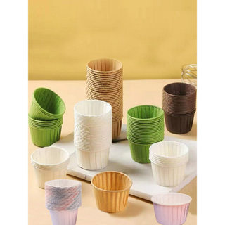 Copo de papel para Cupcake, copo de papel com borda enrolada, suporte de papel pequeno, molde para Muffin, fritadeira de