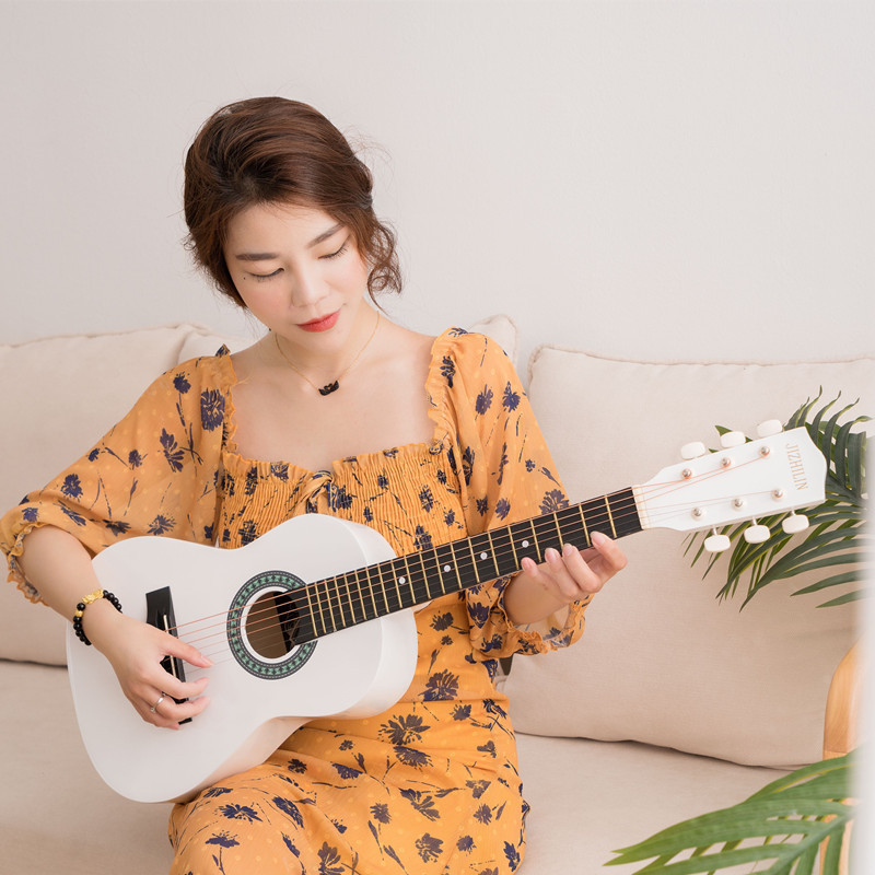 Guitarra acústica acústica Polegada crianças homens mulheres iniciantes