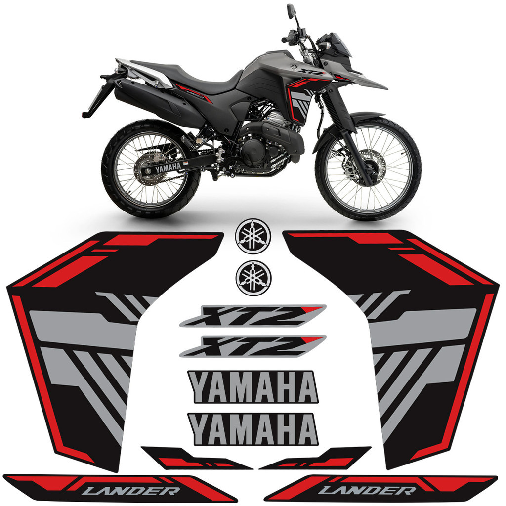 Adesivos Para Moto Yamaha Lander Xtz 250 2025/2026 + Logos