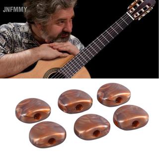 Jnfmmy 6 pçs guitarra elétrica tuning peg botão chave forma semicírculo folk clássico lidar com cor de café