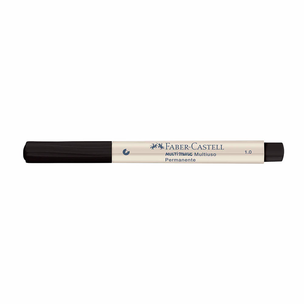 Pincel marcador multisuperfícies Multimark 1.0mm Preto 357156 Faber-Castell