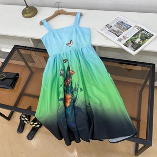 Vestido de alça feminino 2026 verão novo estilo moda roupas femininas na moda versão coreana saia longa estilo chinês C#