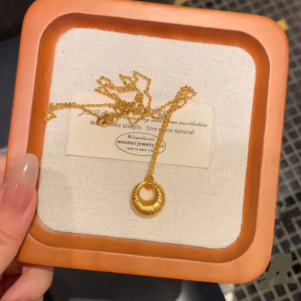 Estilo caseiro pesado ~ muito encantador pequeno ouro Tuo colar simulação ouro antigo Fara escovado ouro requintado High