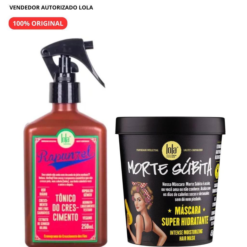 Kit Lola Tonico Rapunzel 250ml + Morte Súbita 450g - Lola Cosmetics