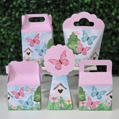 Kit Caixinhas JARDIM DAS BORBOLETAS 2 ENCANTADO festa infantis lembrancinhas aniversario mimos decoração personalizados