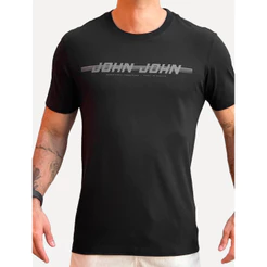 Camiseta John John Masculina Regular Fit Route Preta