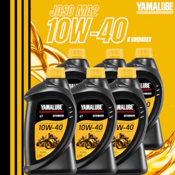 KIT 6 ÓLEO YAMALUBE 10W-40 10W40 SEMISSINTÉTICO 4T FZ25 LANDER MT03 MT07 MT09 R1 R3 XJ6 ORIGINAL