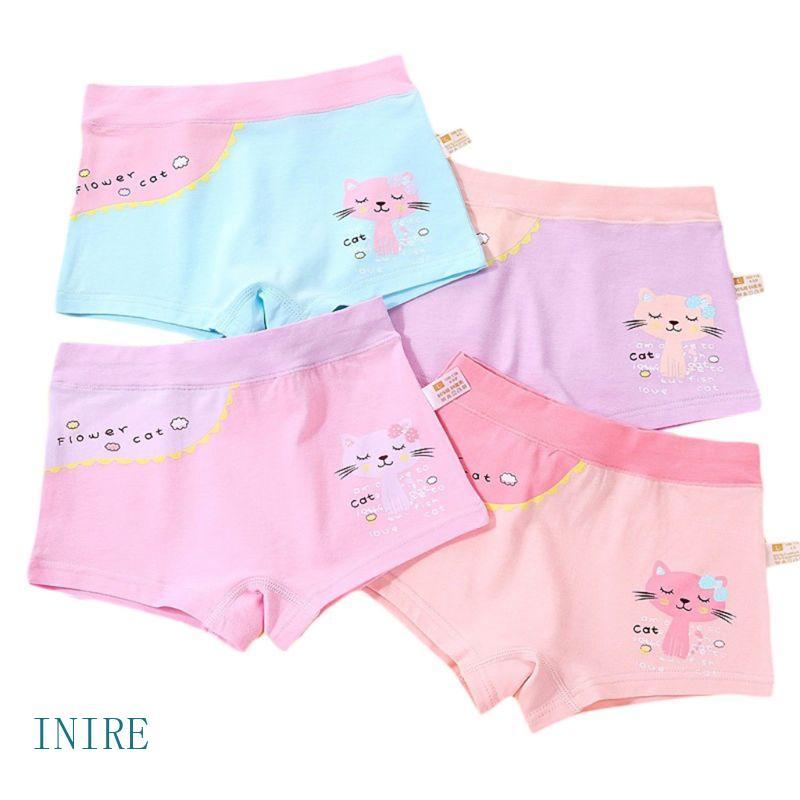 IRE Meninas Cuecas Boxer Bonito Dos Desenhos Animados Meow Para Gato Impresso Criança Roupa Interior
