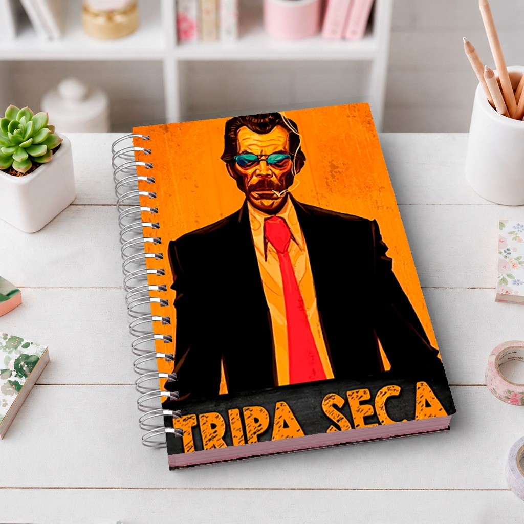 Caderno A5 Seu Madruga Tripa Seca | Capa Dura Premium | Wire-O | 80 Folhas | Ideal para Estudos
