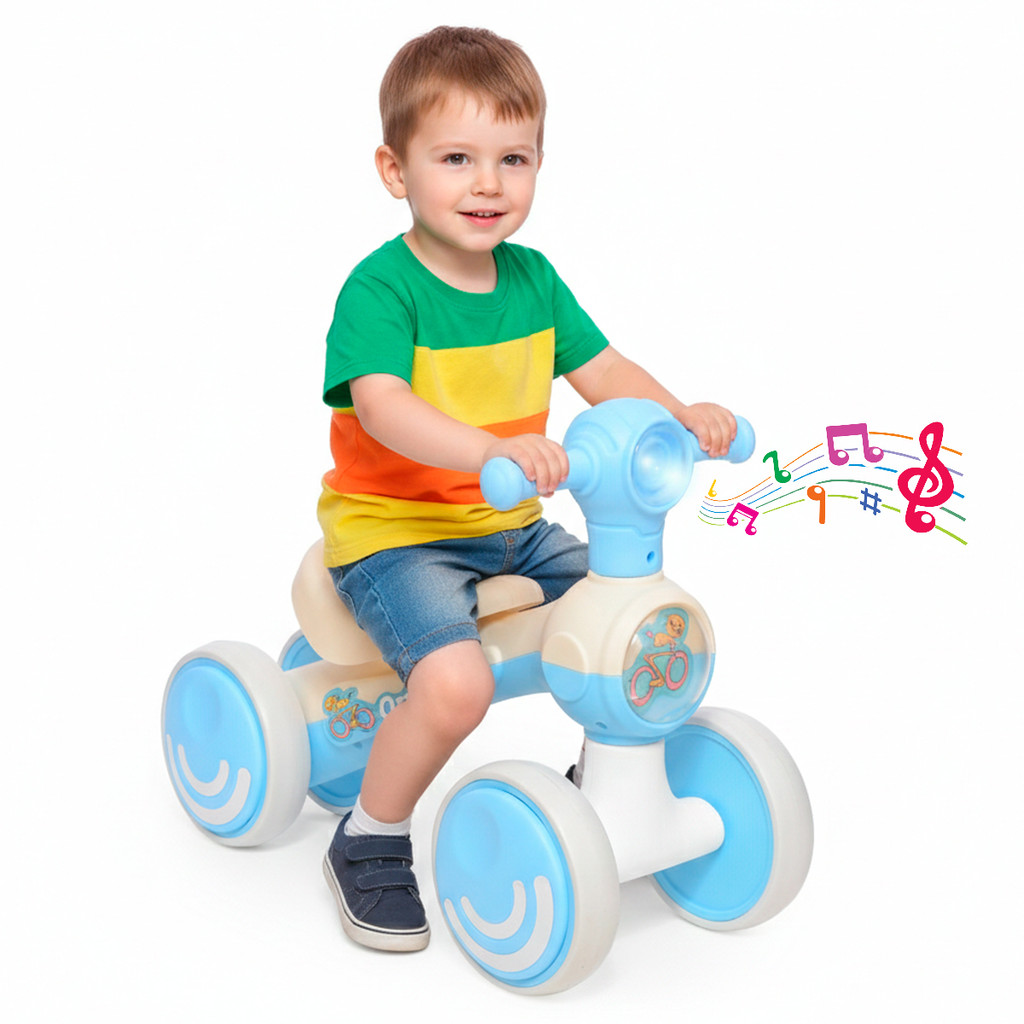 Bicicleta De Equilibrio 4 Rodas Sem Pedal Som e Luz   - ONLY BIKE