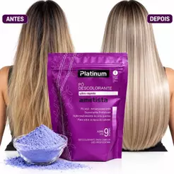 KIT 2 Pó Descolorante Rápido com Óleos e Argan Abre Até 9 TONS 300g