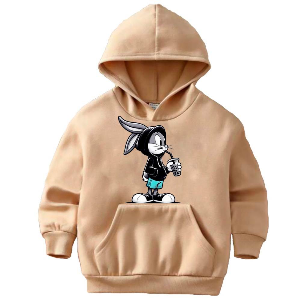 Moletom Canguru Infantil Masculino Estampado Pernalonga Blusa De Frio Feminina Premium