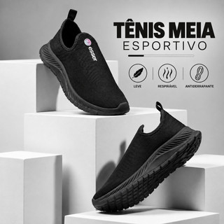 Tênis Meia Esportivo Feminino Leve Confortável Academia Caminhada