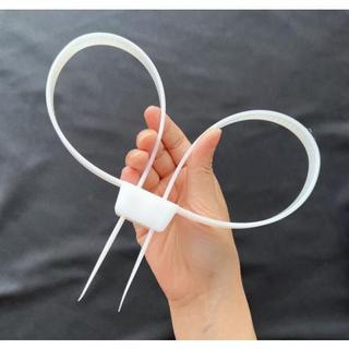 Abraçadeiras de Nylon de duas cabeças com travamento automático, 12*700mm, fivela dupla, rolamento reforçado, anel duplo