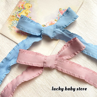 2.5cm de largura coreano renda fungo fita de renda coreano rosa esfumaçado azul fita de renda D45