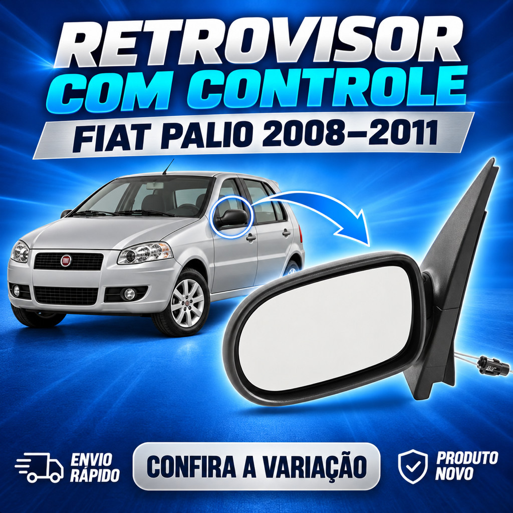 Retrovisor Fiat Palio Com Controle 2008 2009 2010 2011