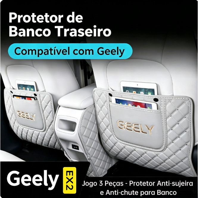 Protetor De Tapetes De Chute Do Assento Traseiro Para Geely EX2 , Tapete De Proteção De Anti-Sujeira De Couro PU Premium