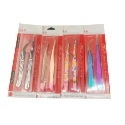 Kit 2 Pinça Para Extensão De Cílios