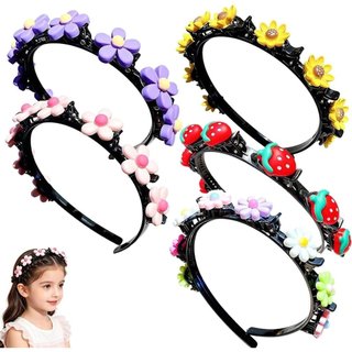 5 unidades de faixa de cabelo com desenhos animados, faixa de cabelo adorável com desenhos animados para meninas, faixa 
