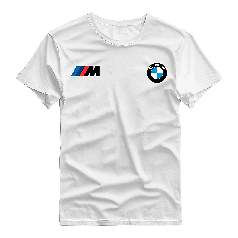 Camiseta Masculina Estampada 100% Algodão Carro Esportivo BMW Camisa Confortável Macia Camisa Premium Estilosa