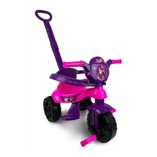 CARRINHO PASSEIO E PEDAL KEMOTOCA PATRULHA BABY ROSA KENDY