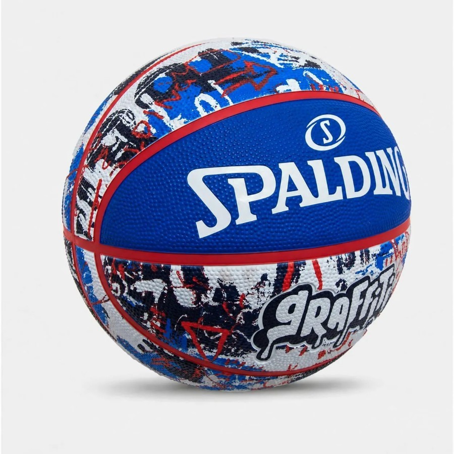 Kit com 1 Bola De Basquete Spalding Graffiti Azul + 1 Bomba de Ar — imagem 2 de 2