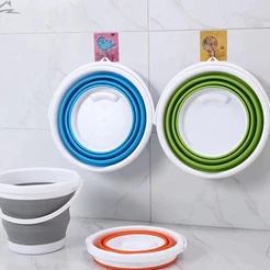 Balde Retrátil Silicone 3L 5L 10L Multiuso Dobrável Alça Multifuncional Pronta Entrega