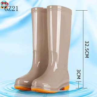 Botas de chuva de cano alto para mulher, com forro de veludo, quentes, antiderrapantes, impermeáveis, modelo TO629.