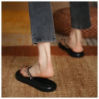 Chinelos de sola macia antiderrapante anti-Odor verão exterior usar sapatos femininos novo estilo moda corrente sola mac