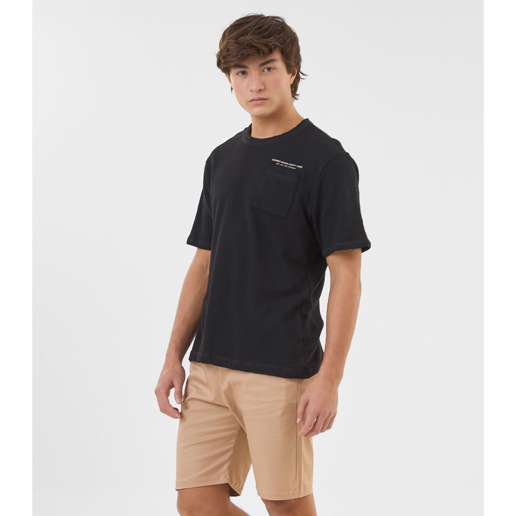 Bermuda Juvenil Em Sarja Masculina Minty Marrom