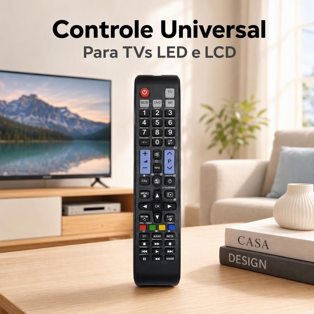 Controle Remoto Universal Tv Led Lcd Compatível