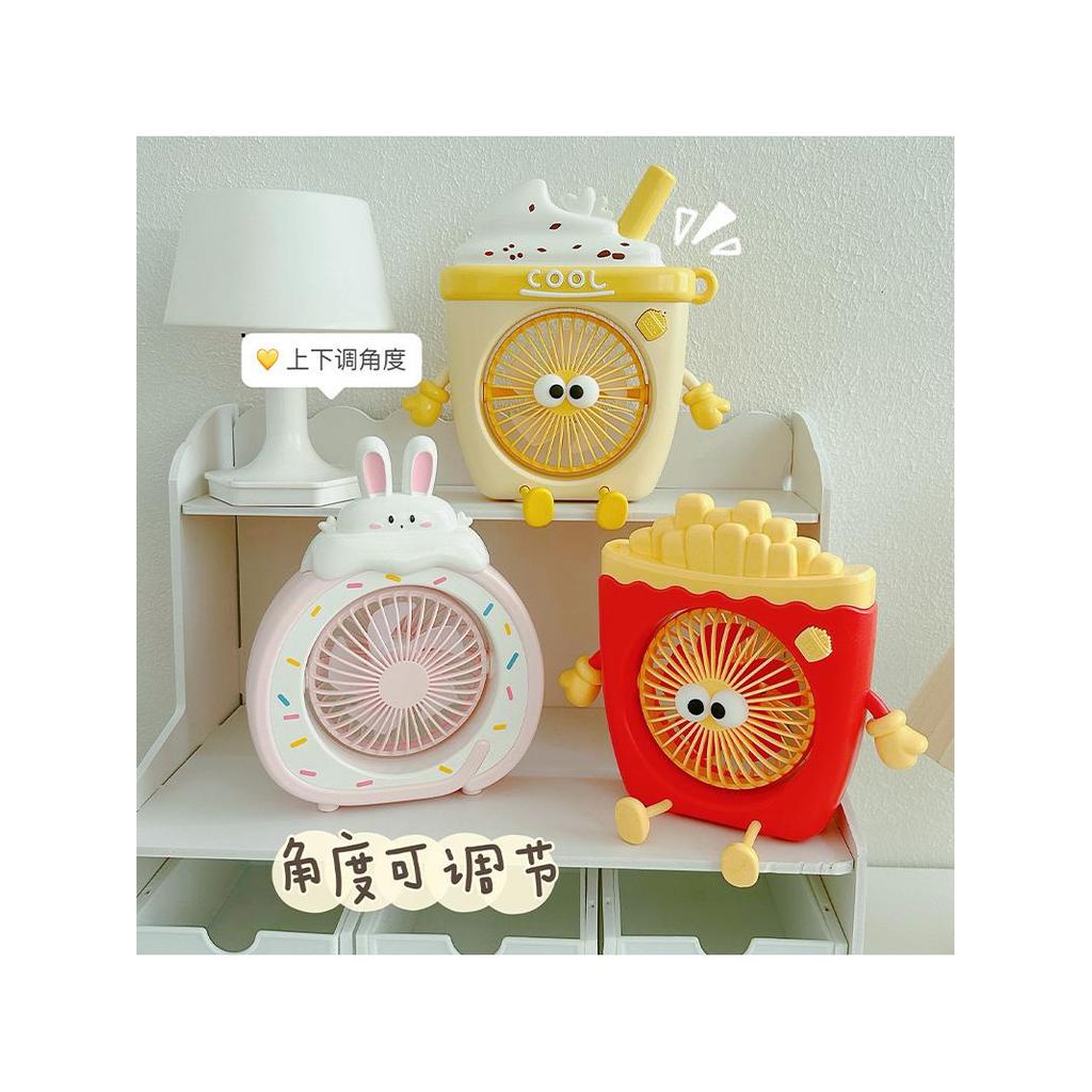 Bonito portátil pequeno ventilador série de brinquedos doces ventilador dos desenhos animados USB ventilador elétrico de