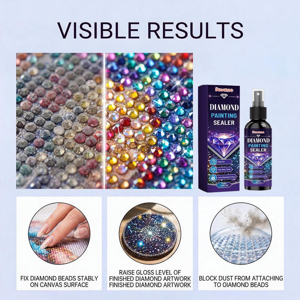 Pintura De Strass 100ml Portátil Secagem Rápida Revestimento Protetor Quebra-Cabeça Adesivo Para Adultos Crianças Cabeça