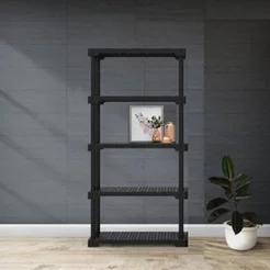 Estante Modular 5 Prateleiras Cube Eco Preto Preto