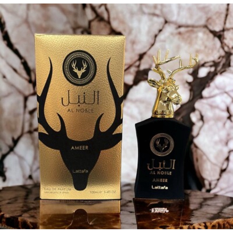 Perfume Árabe Al Noble Ameer Lattafa 100ml EDP Unissex Original Longa Fixação Couro Especiado Amadeirado Luxo — imagem 2 de 2