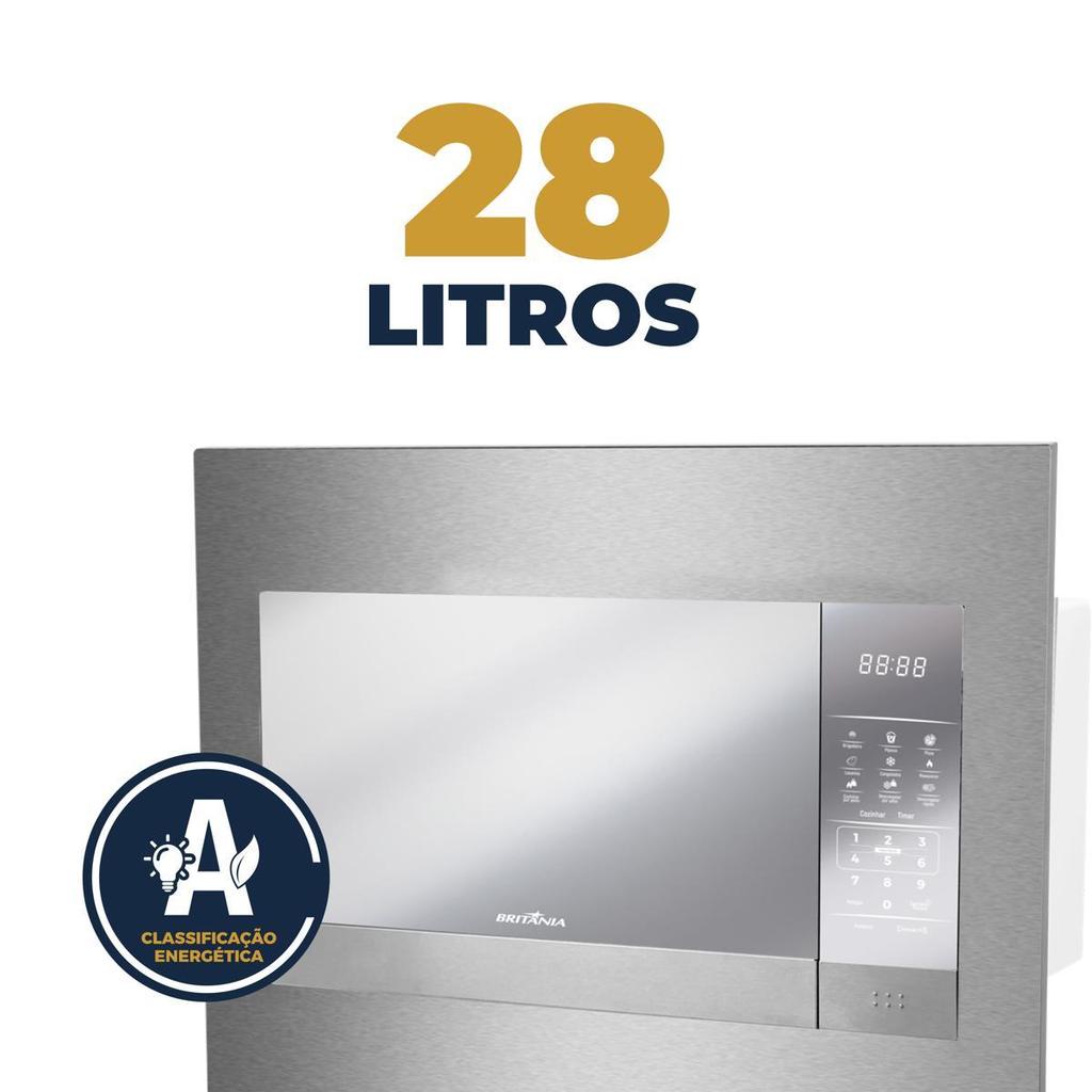 Micro-ondas de Embutir Britânia 28L Tira Odor BMB28IEB · foto 2