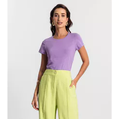 Blusa Feminina Meia Malha 30 Básica KO Roxo