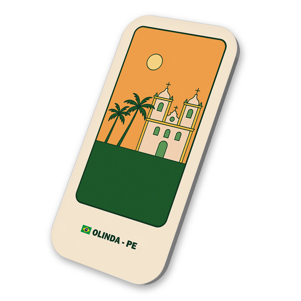 Imã Geladeira  Olinda - Pernambuco Brasil 3x6cm Lembrancinha