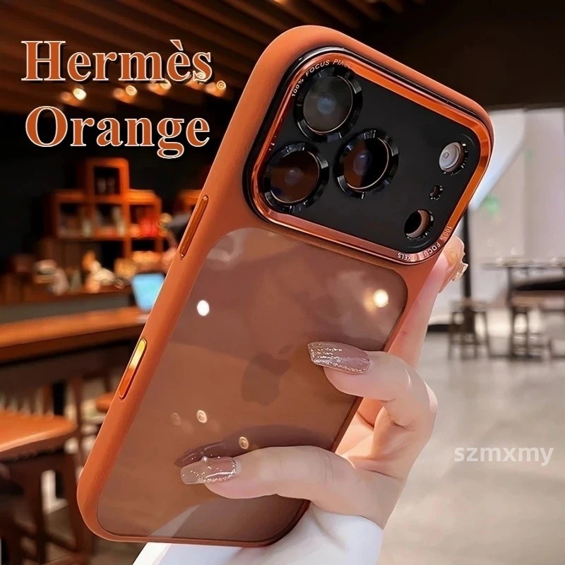 Luxo Transparente Anel De Metal Câmera Proteção Caso Para IPhone 12 13 14 15 16 Plus 17 Pro Max Ar Nova Laranja À Prova em Oferta na Shopee