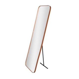 Espelho Retangular 150x50cm Suporte de Chão Corpo Inteiro Couro Orgânico Caramelo em Oferta na Shopee