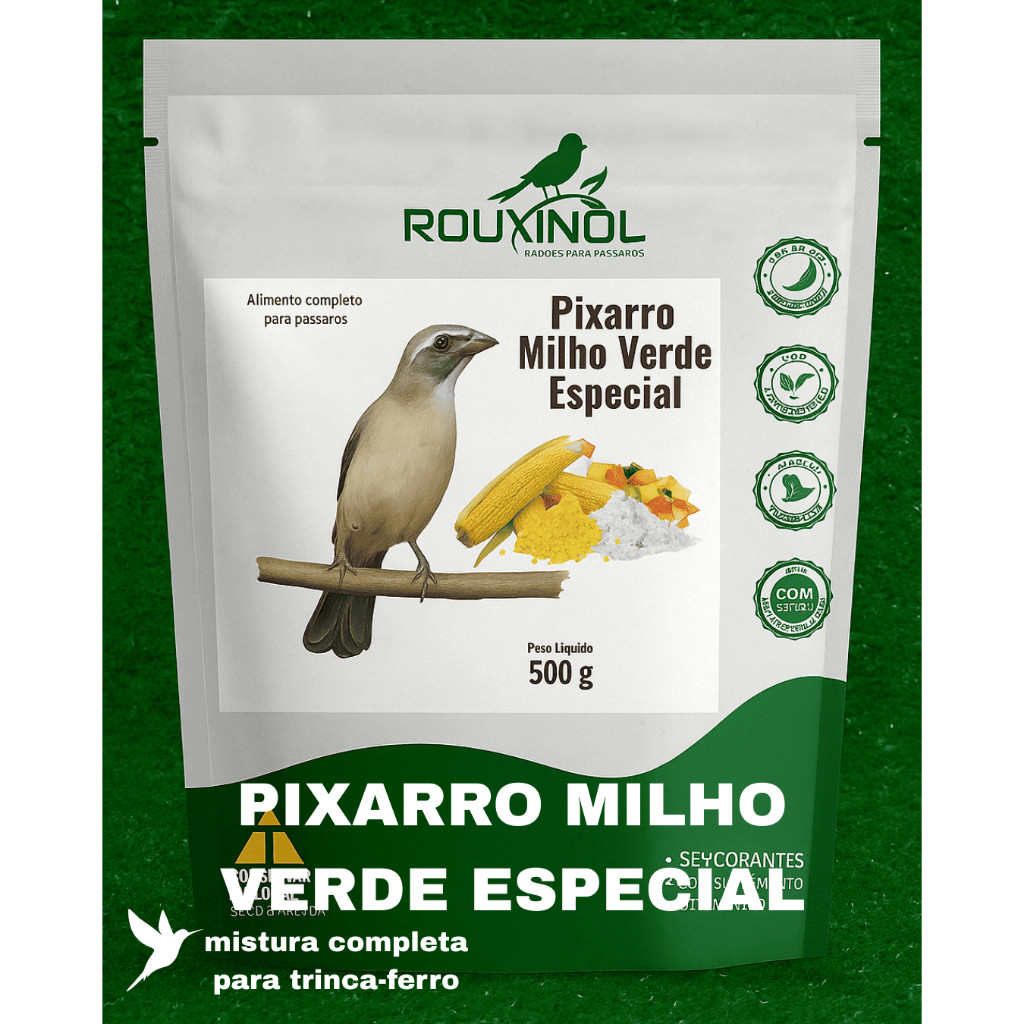 Ração Pixarro Milho Especial 500g – Nutrição Completa