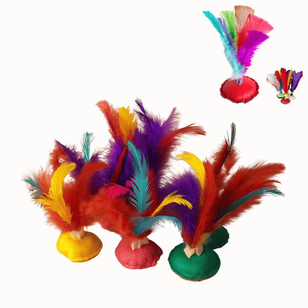 Kit de 1 a 10 Petecas Coloridas – Brinquedo Infantil e Lembrancinha Festa Junina