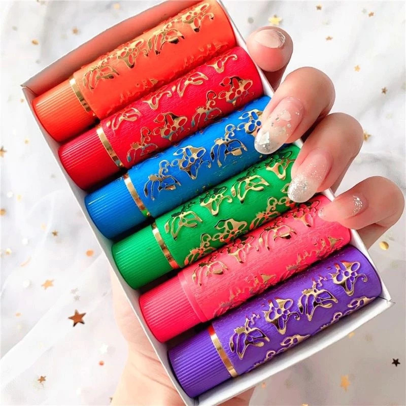 Kit 6 Unidades Batom Mágico Colorido da Vovó – Longa Duração 24 Horas, Bella Femme