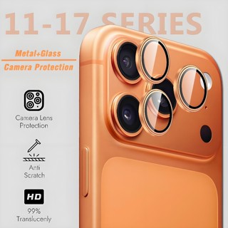Metal Vidro Temperado Cobertura Total De Película Câmera Para iPhone 11 12 13 14 15 16 17 Pro Max em Oferta na Shopee