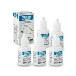05 Colírio Para Cães e Gatos Biofarm 20ml Infecções Oculares